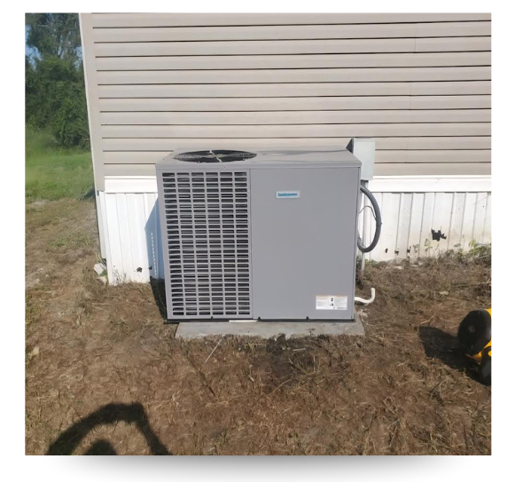 Air conditioning unit outside.
