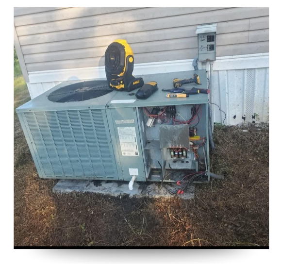 Air conditioning unit outside.